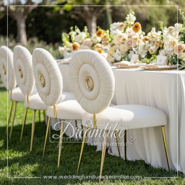 Round Velvet Dining Chairs Suitable For Wedding Banquets - 图片 3