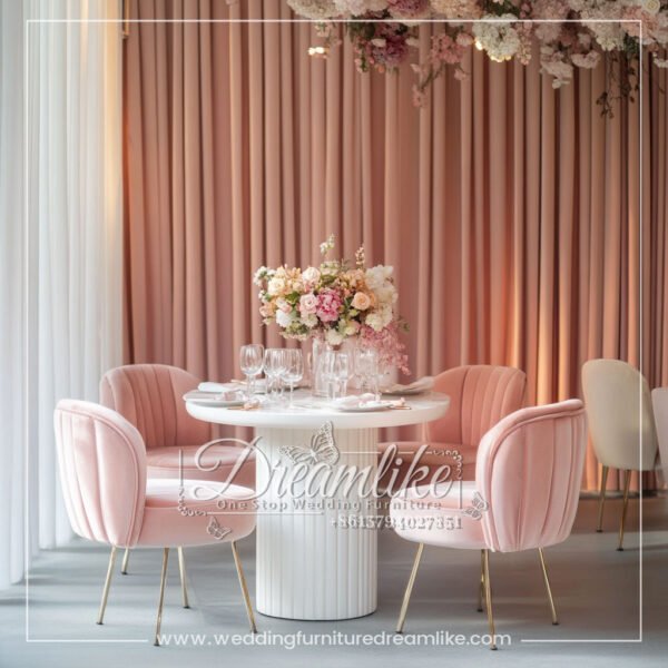 Pink Leisure Stainless Steel Event Chair - 图片 5