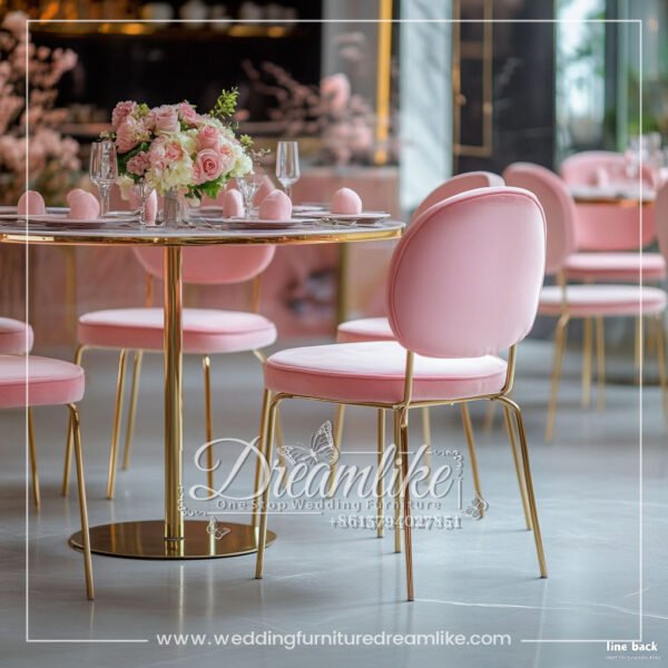 Pink Stainless Steel Wedding Chair - 图片 5