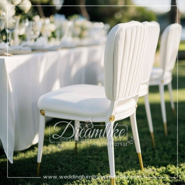 White Leisure Stainless Steel Banquet Chair - 图片 8