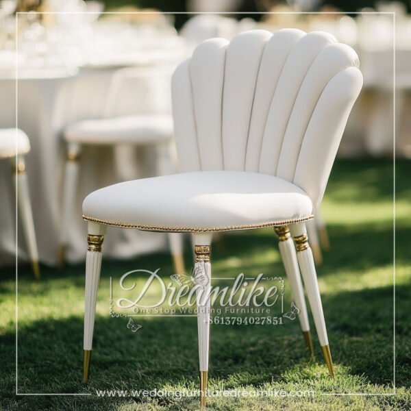 White Leisure Stainless Steel Banquet Chair - 图片 2