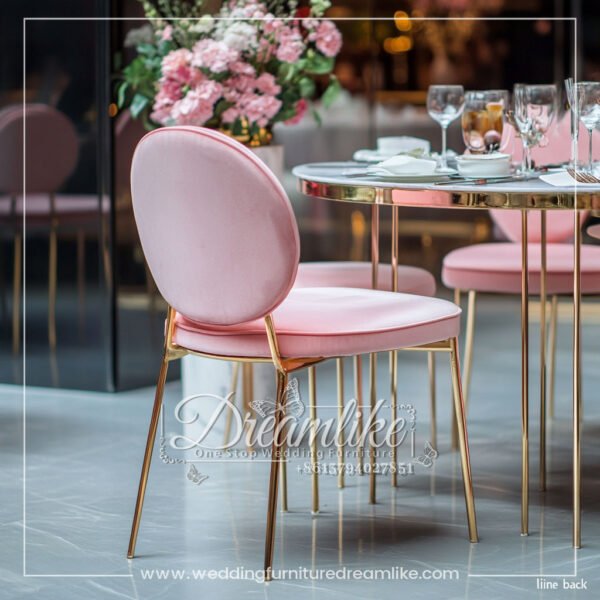 Pink Stainless Steel Wedding Chair - 图片 10