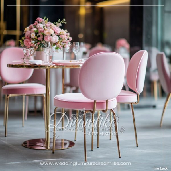 Pink Stainless Steel Wedding Chair - 图片 11