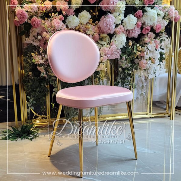 Pink Stainless Steel Wedding Chair - 图片 4