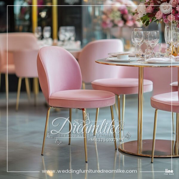 Pink Stainless Steel Wedding Chair - 图片 7