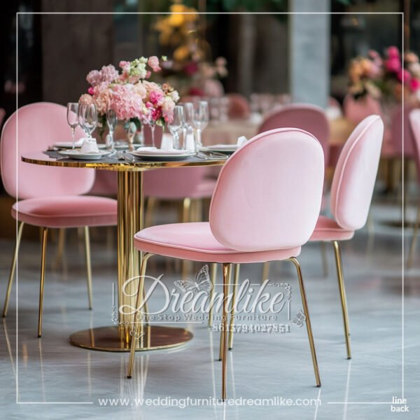 Pink Stainless Steel Wedding Chair - 图片 8