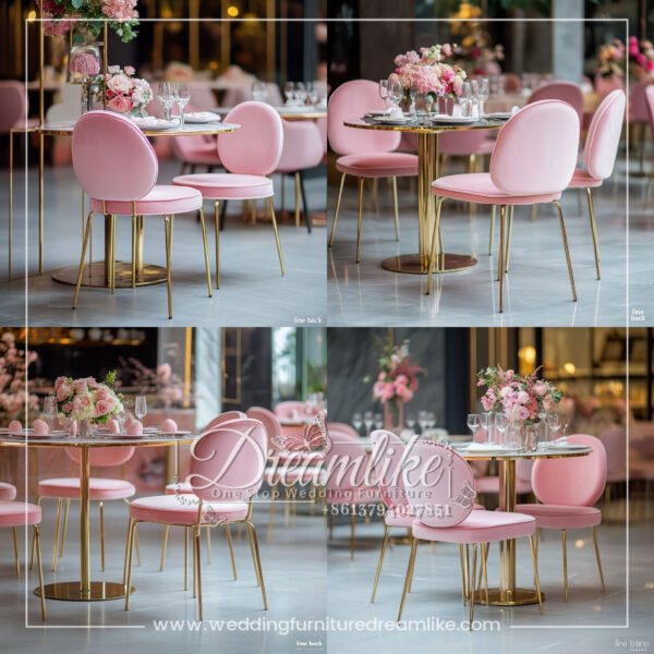 Pink Stainless Steel Wedding Chair - 图片 12