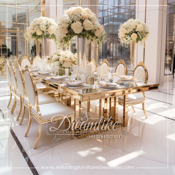 Luxury Wedding Stainless Steel Banquet Table - 图片 3