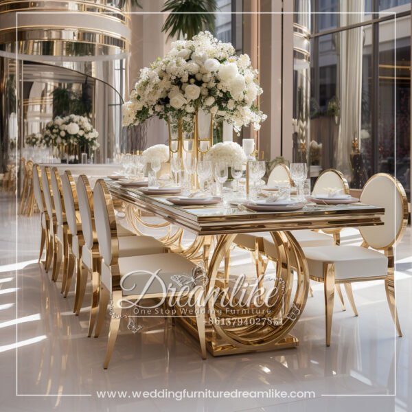 Luxury Wedding Stainless Steel Banquet Table