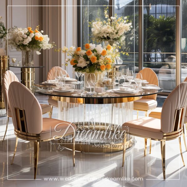 Luxury Gold Acrylic Wedding Banquet Wedding Table Set