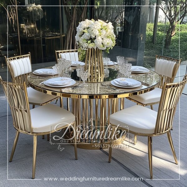 Modern Round Dining Table for Weddings and Parties