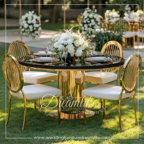 Round Black and Gold Table – A Masterpiece of Elegance and Design