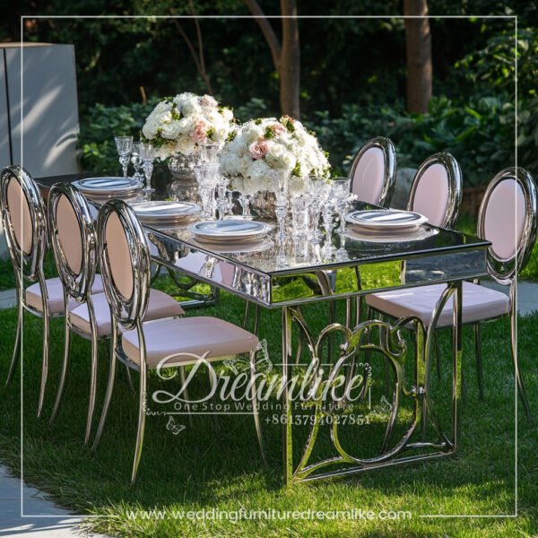 Wedding Mirror Outdoor Hotel Banquet Table