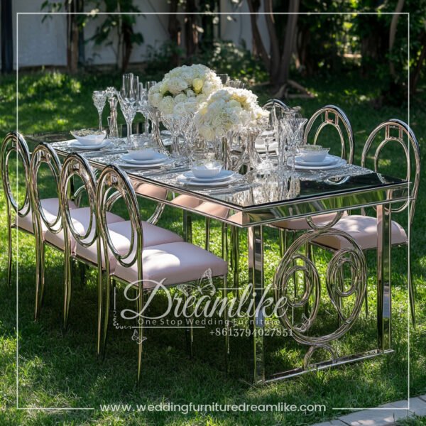 Sun Wheel Mirror Outdoor Hotel Banquet Wedding Table