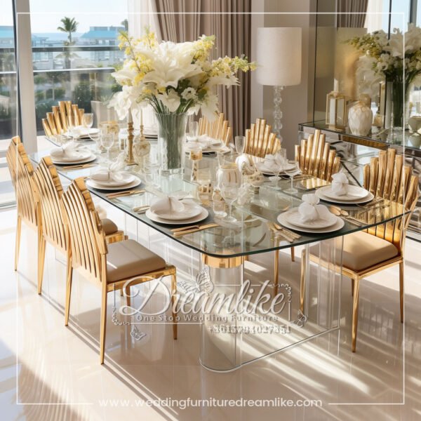 High-End Custom Acrylic Wedding Dining Table