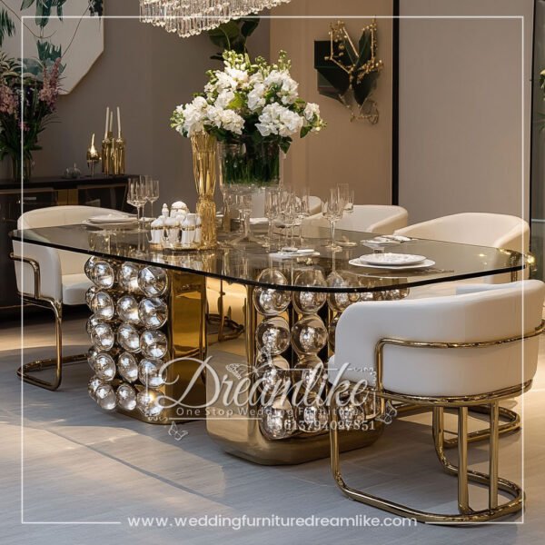 Modern Luxury Silver Trim Wedding Reception Furniture