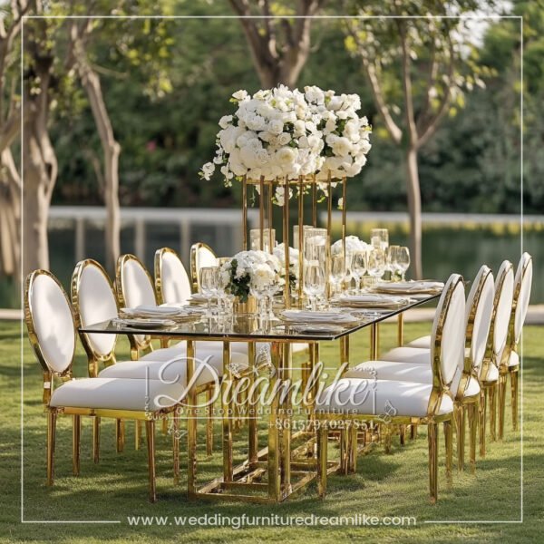 Modern Light Luxury Outdoor Mirror Wedding Table