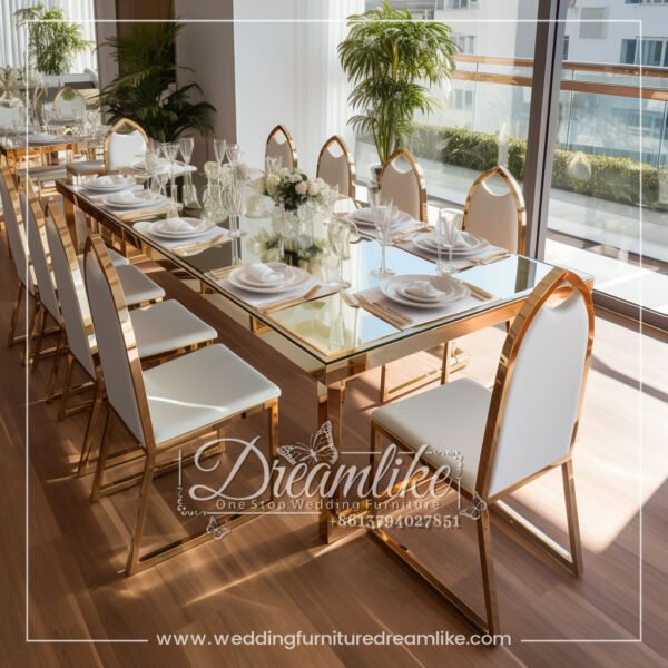 Modern Luxury Stainless Steel Dining Table