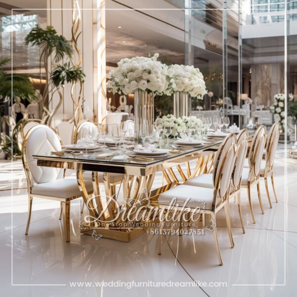 Luxury Metallic Wedding Table Set