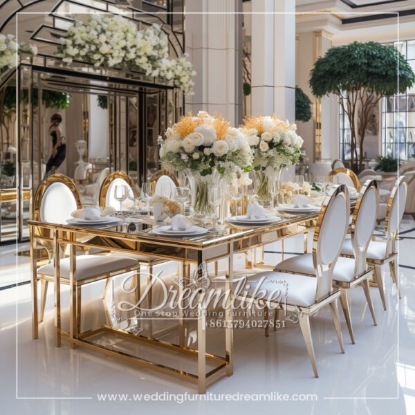 White & Gold Wedding Furniture